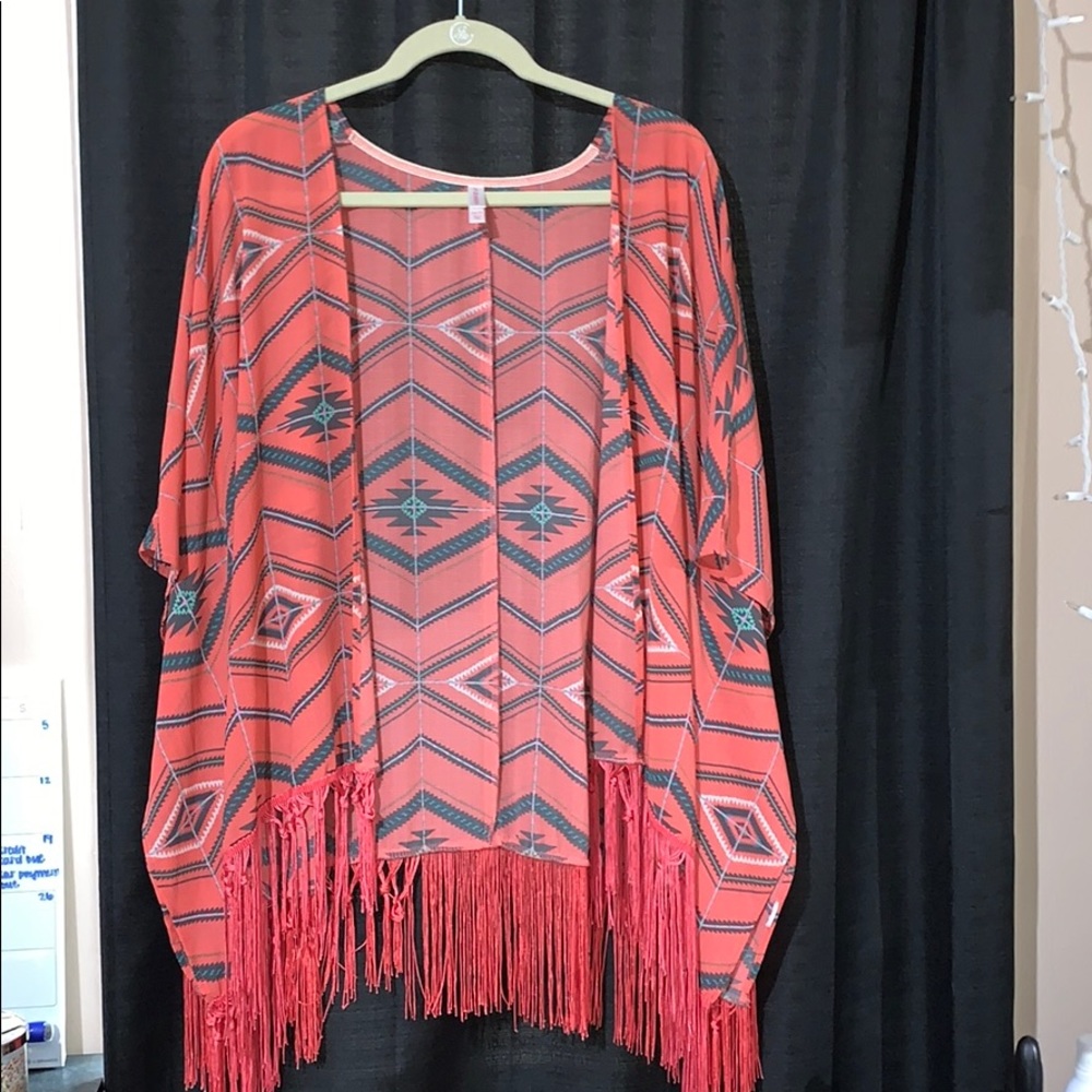 Pink Aztec Print Shawl